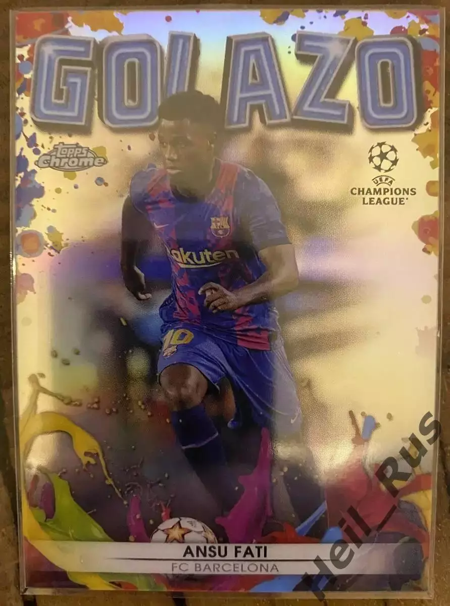 Футбол. Карточка Ансу Фати Барселона/Монако/Брайтон Лига Чемпионов 2021-22 TOPPS