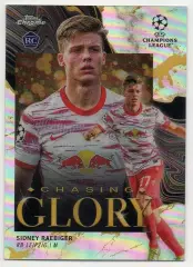 Футбол. Карточка Sidney Raebiger/Сидни Рэбигер РБ Лейпциг Лига Чемпионов 2021-22