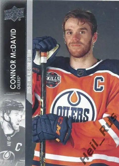 Хоккей. Карточка Connor McDavid/Коннор Макдэвид Edmonton Oilers/Эдмонтон НХЛ/NHL