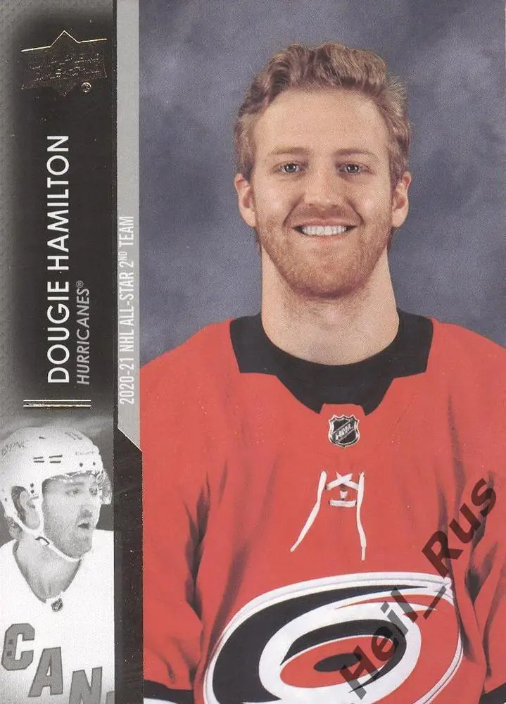 Карточка Dougie Hamilton/Дуги Хэмилтон (Carolina Hurricanes/Каролина) НХЛ/NHL