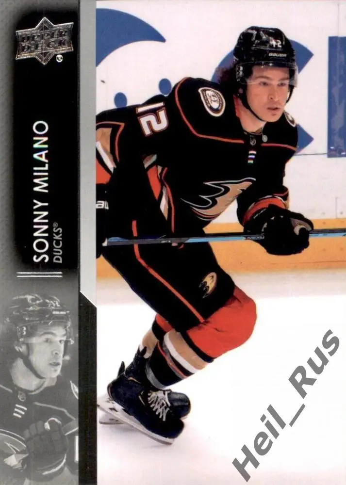 Хоккей. Карточка Sonny Milano/Сонни Милано (Anaheim Ducks/Анахайм Дакс) НХЛ/NHL