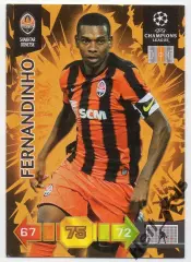 Футбол Карточка Фернандиньо Шахтер Донецк, Манчестер Сити Лига Чемпионов 2010-11