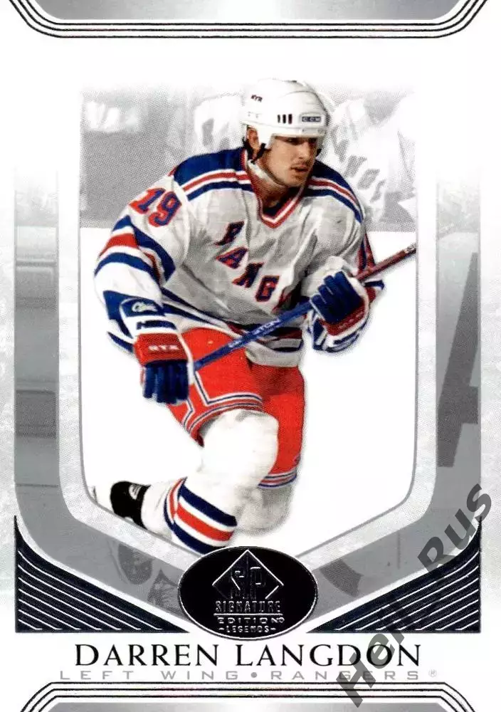 Карточка D. Langdon/Даррен Лэнгдон (New York Rangers/Нью-Йорк Рейнджерс) НХЛ/NHL