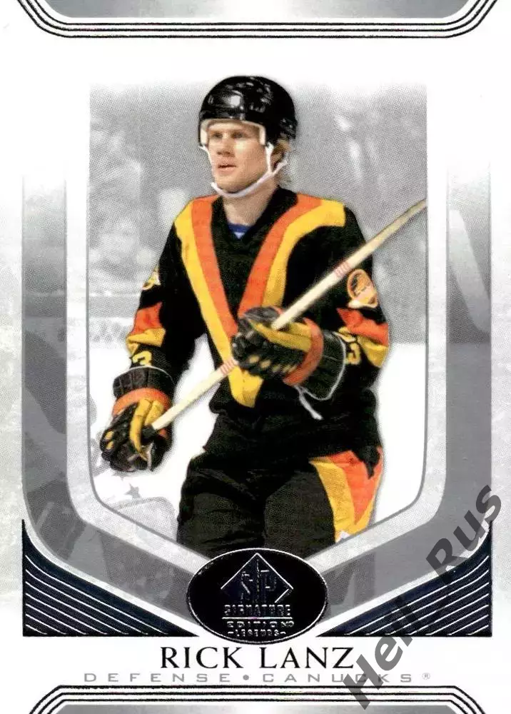 Хоккей. Карточка Rick Lanz/Рик Ланц (Vancouver Canucks/Ванкувер Кэнакс) НХЛ/NHL