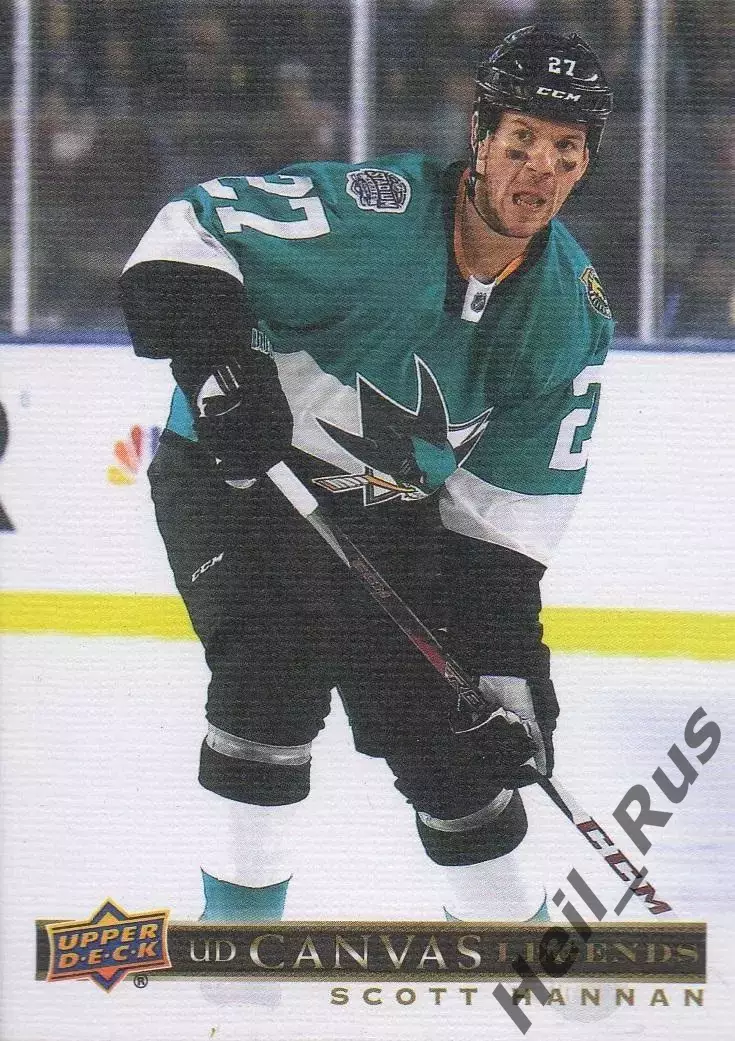Хоккей Карточка Scott Hannan/Скотт Хэннан San Jose Sharks/Сан-Хосе Шаркс НХЛ/NHL