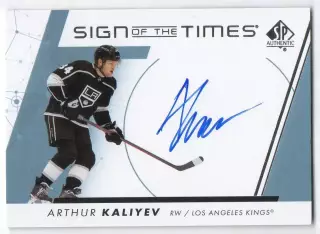 Карточка автограф Артур Калиев (Los Angeles Kings/Лос-Анджелес Кингз) НХЛ/NHL
