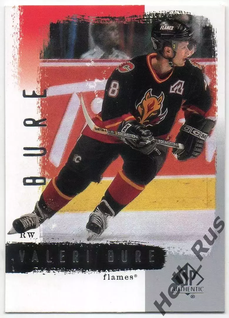 Хоккей; Карточка Валерий Буре Calgary Flames/Калгари Флэймз, ЦСКА Москва НХЛ/NHL