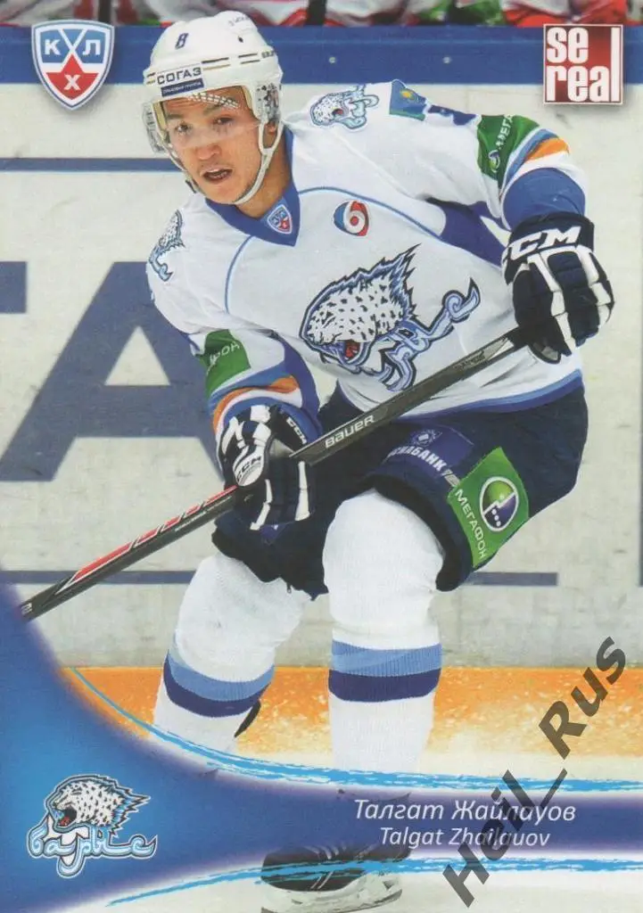 Хоккей. Карточка Талгат Жайлауов (Барыс Астана) КХЛ/KHL сезон 2013/14 SeReal