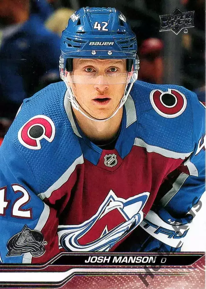 Карточка Josh Manson/Джош Мэнсон (Colorado Avalanche/Колорадо Эвеланш) НХЛ/NHL