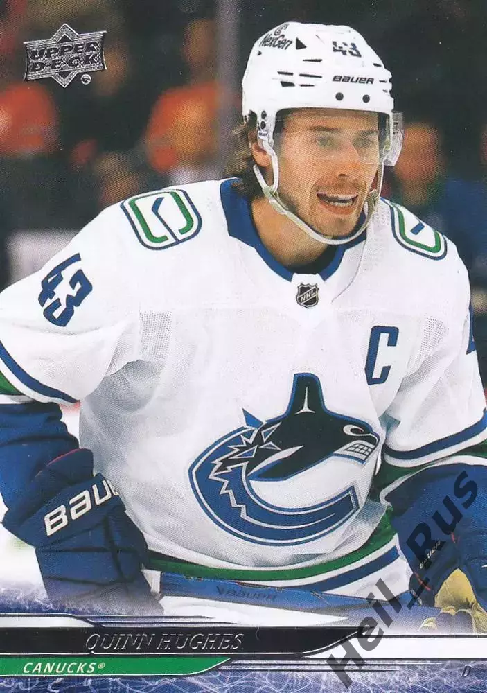 Карточка Quinn Hughes/Куинн Хьюз (Vancouver Canucks/Ванкувер Кэнакс) НХЛ/NHL