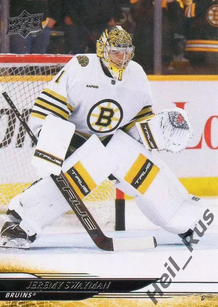 Карточка Jeremy Swayman/Джереми Суэймэн (Boston Bruins / Бостон Брюинз) НХЛ/NHL