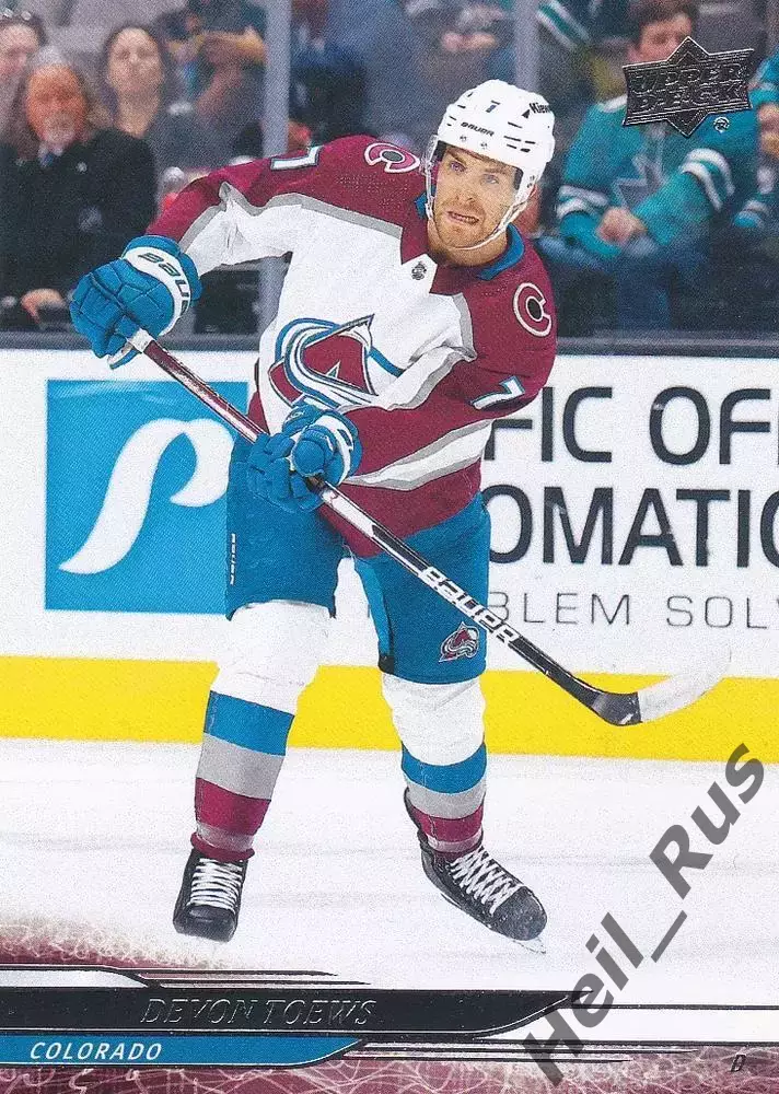 Карточка Devon Toews/Девон Тэйвз (Colorado Avalanche/Колорадо Эвеланш) НХЛ/NHL