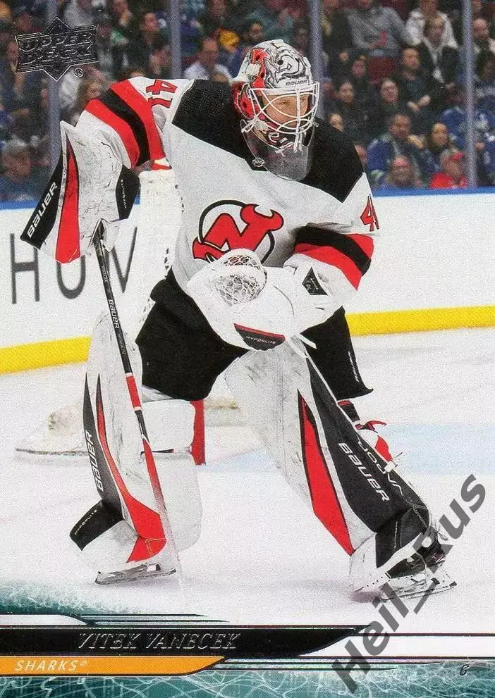 Карточка Vitek Vanecek/Витек Ванечек (Нью-Джерси Девилз/Сан-Хосе Шаркс) НХЛ/NHL