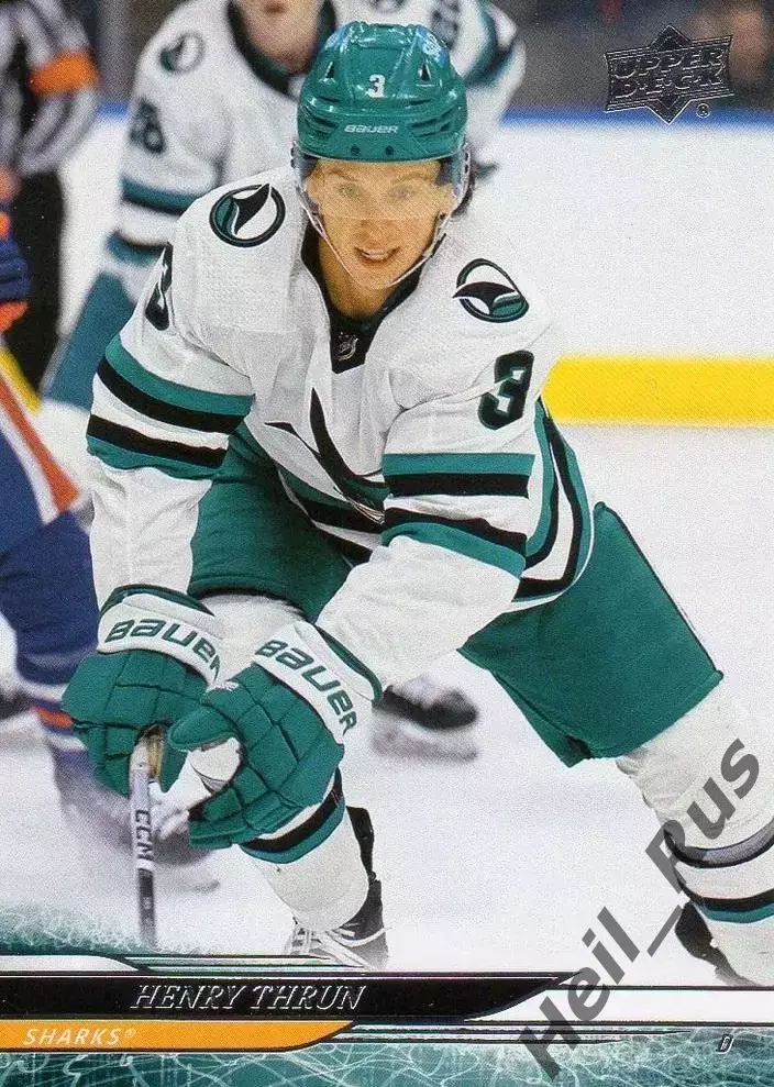 Хоккей. Карточка Henry Thrun/Генри Трун (San Jose Sharks/Сан-Хосе Шаркс) NHL/НХЛ