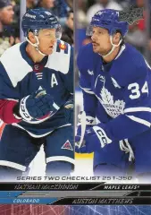 Карточка Натан Маккиннон/Остон Мэттьюс (Колорадо Эвеланш/Торонто Мейпл Лифс) НХЛ