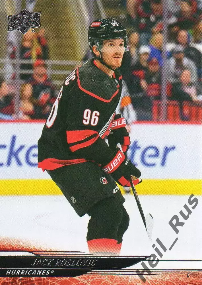 Хоккей Карточка Jack Roslovic/Джек Рословик Carolina Hurricanes/Каролина НХЛ/NHL