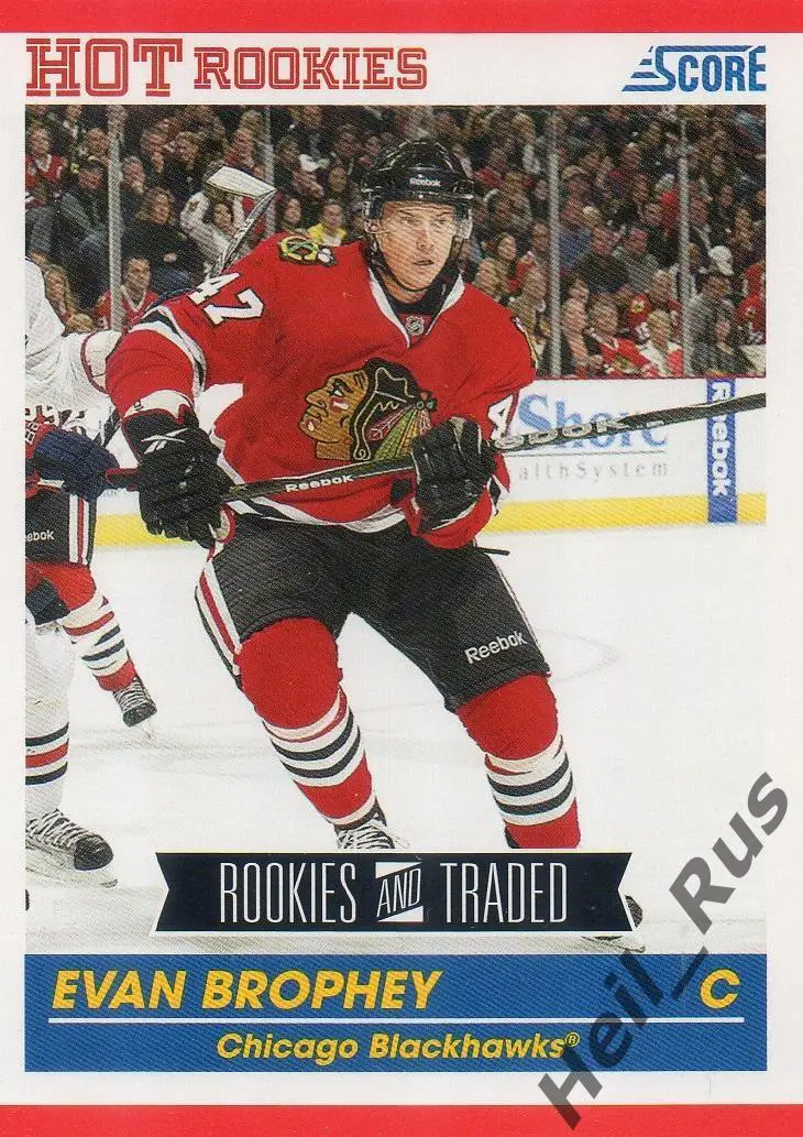 Карточка Evan Brophey/Эван Брофи (Chicago Blackhawks/Чикаго Блэкхокс) НХЛ/NHL