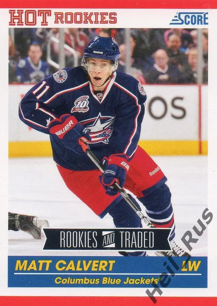 Хоккей Карточка Matt Calvert/Мэтт Калверт Columbus Blue Jackets/Коламбус НХЛ/NHL