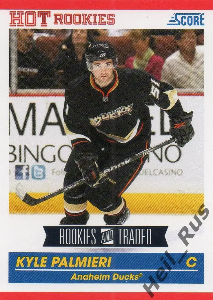 Хоккей Карточка Kyle Palmieri/Кайл Палмьери (Anaheim Ducks/Анахайм Дакс) НХЛ/NHL