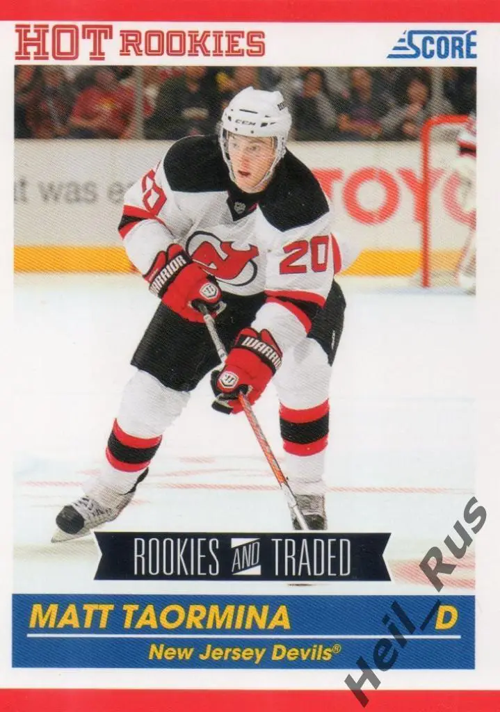 Карточка Matt Taormina/Мэтт Таормина New Jersey Devils/Нью-Джерси Девилз NHL/НХЛ