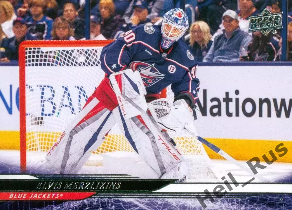 Карточка Elvis Merzlikins/Элвис Мерзликин Columbus Blue Jackets/Коламбус NHL-НХЛ