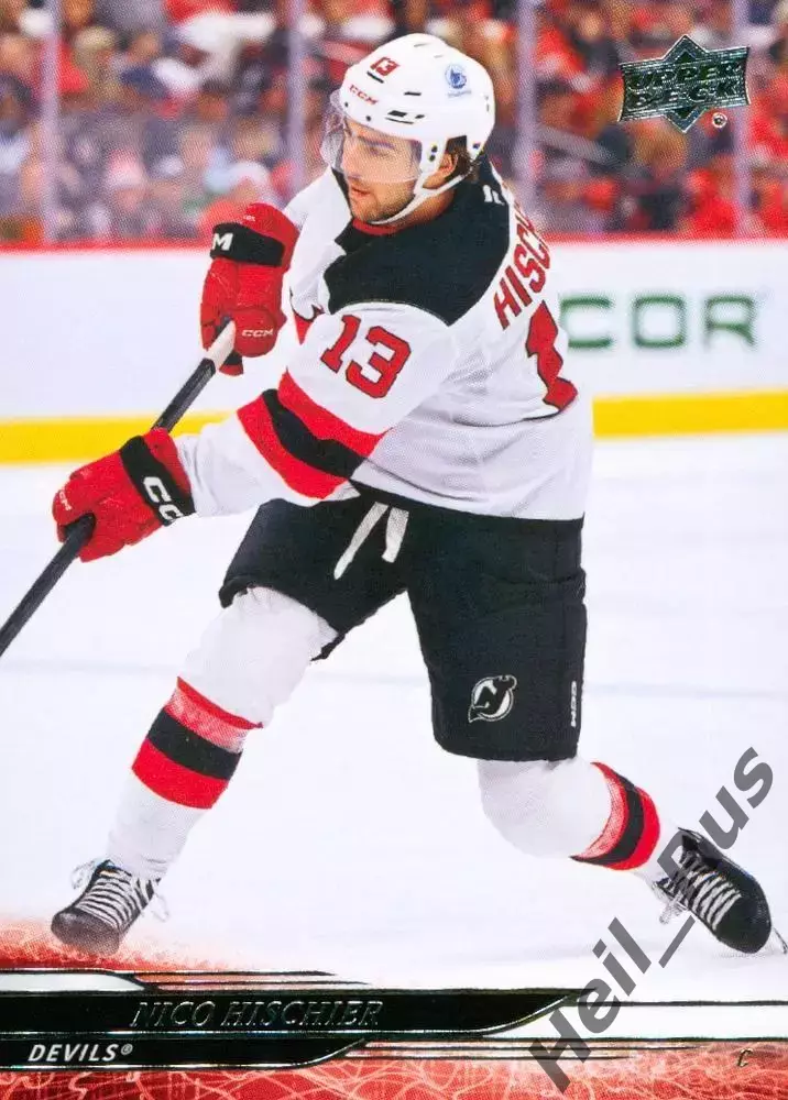 Карточка Nico Hischier/Нико Хишир (New Jersey Devils/Нью-Джерси Девилз) NHL-НХЛ