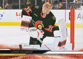Карточка Linus Ullmark/Линус Улльмарк (Ottawa Senators/Оттава Сенаторз) НХЛ/NHL