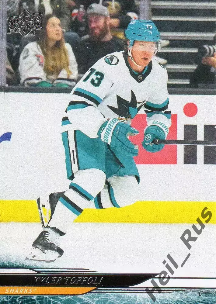 Карточка Tyler Toffoli/Тайлер Тоффоли (San Jose Sharks/Сан-Хосе Шаркс) НХЛ/NHL
