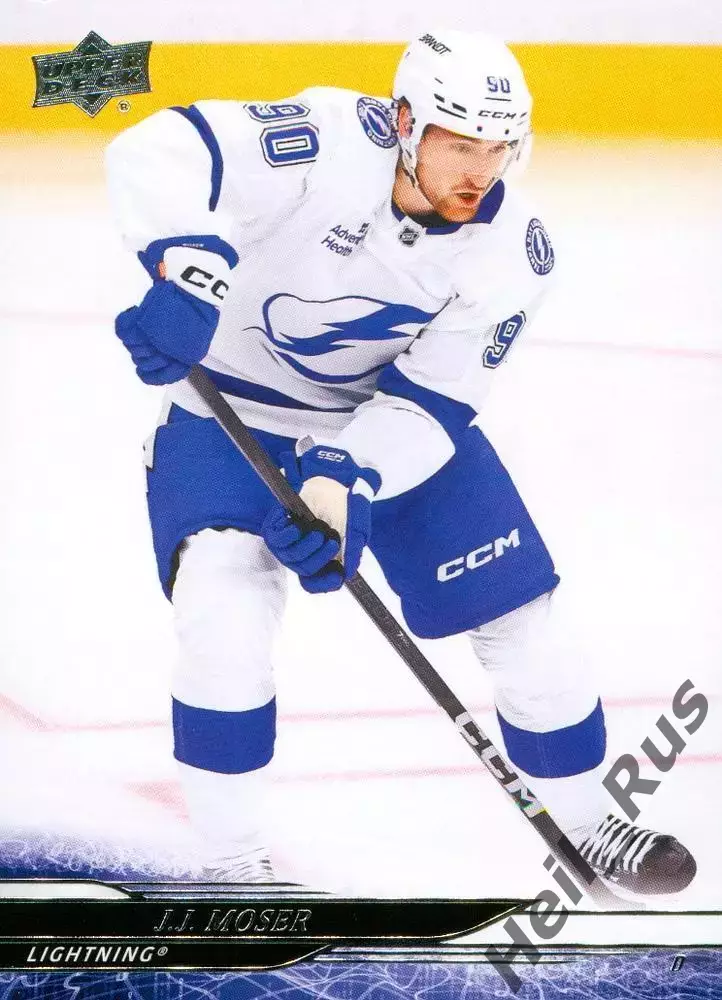 Карточка J.J. Moser/Янис Мозер (Tampa Bay Lightning/Тампа-Бэй Лайтнинг) НХЛ/NHL