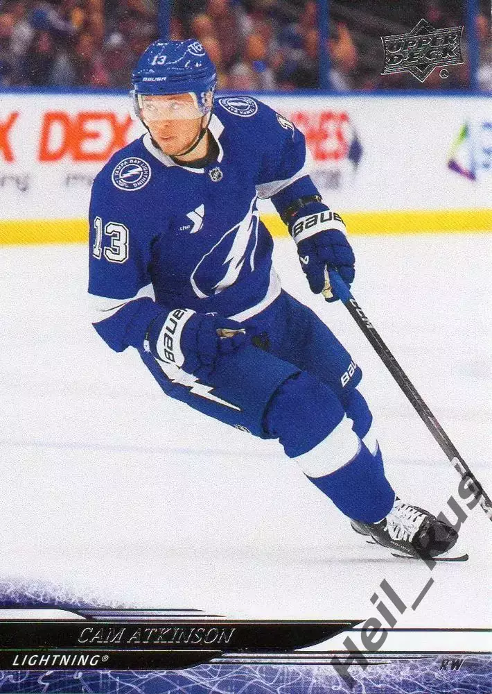 Карточка C. Atkinson/Кэм Аткинсон Tampa Bay Lightning/Тампа-Бэй Лайтнинг НХЛ/NHL