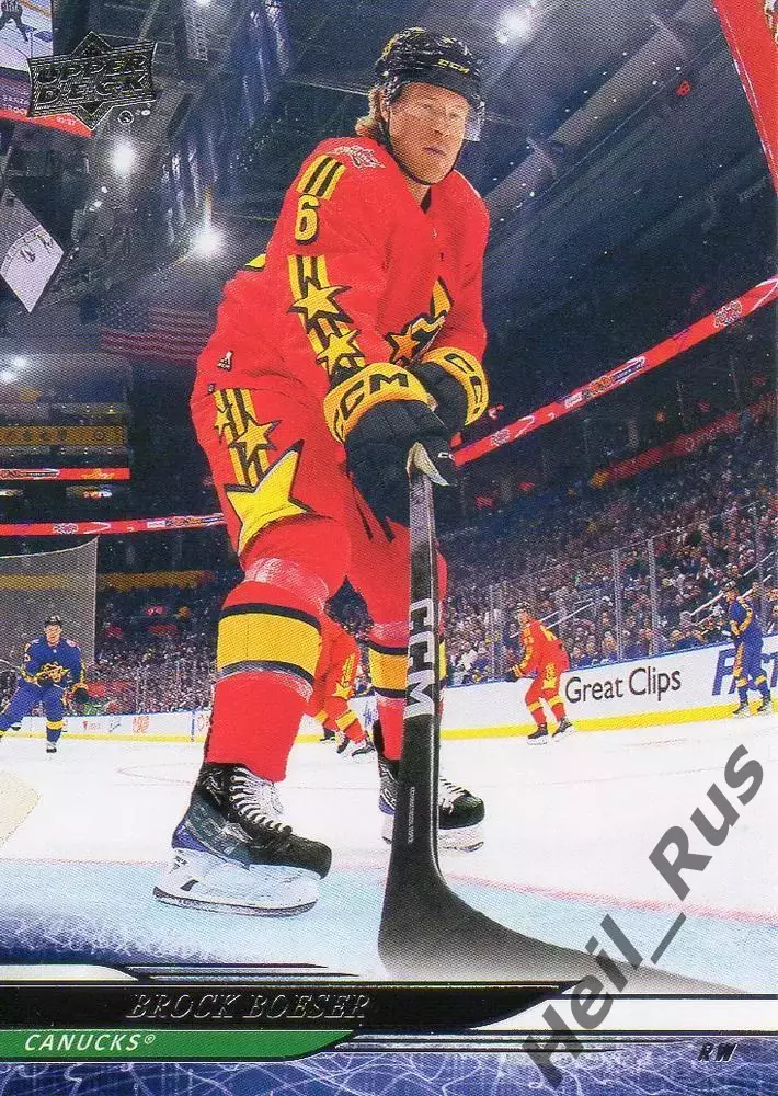 Карточка Brock Boeser / Брок Бесер (Vancouver Canucks/Ванкувер Кэнакс) НХЛ/NHL