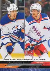 Хоккей. Карточка Эван Бушар/Адам Фокс Эдмонтон Ойлерз/Нью-Йорк Рейнджерс НХЛ/NHL