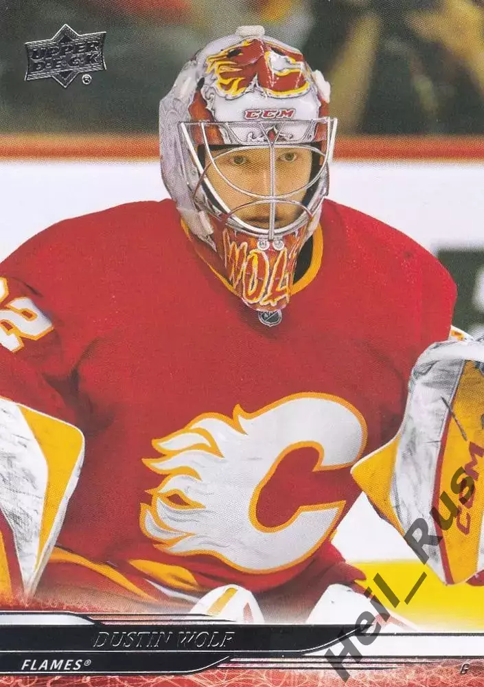 Хоккей. Карточка Dustin Wolf/Дастин Вольф Calgary Flames/Калгари Флэймз НХЛ/NHL