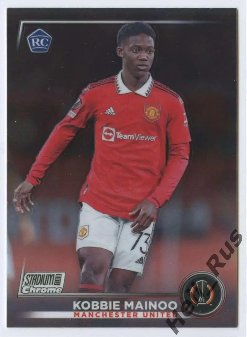 Футбол. Карточка Kobbie Mainoo/Кобби Майну Манчестер Юнайтед Лига Европы 2022-23