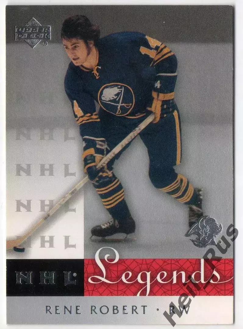 Хоккей. Карточка Rene Robert/Рене Робер (Buffalo Sabres/Баффало Сейбрз) НХЛ/NHL