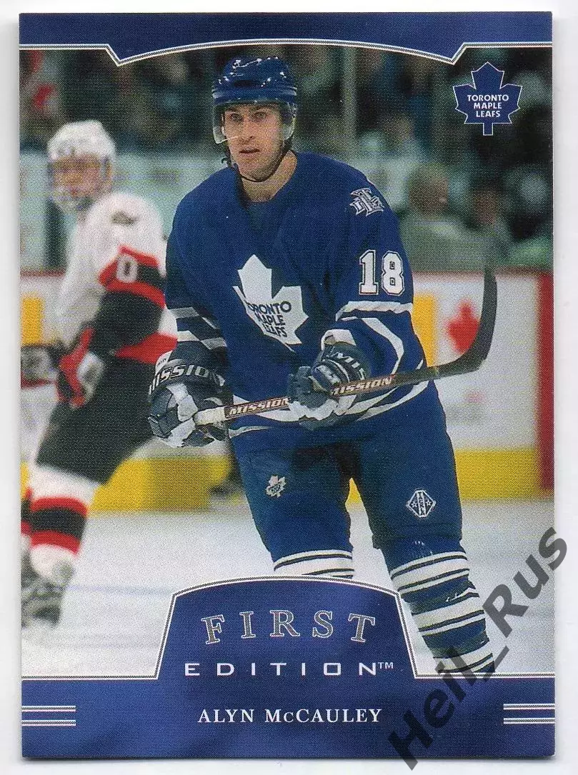 Хоккей. Карточка Alyn McCauley/Алин Макколи Toronto Maple Leafs/Торонто НХЛ/NHL