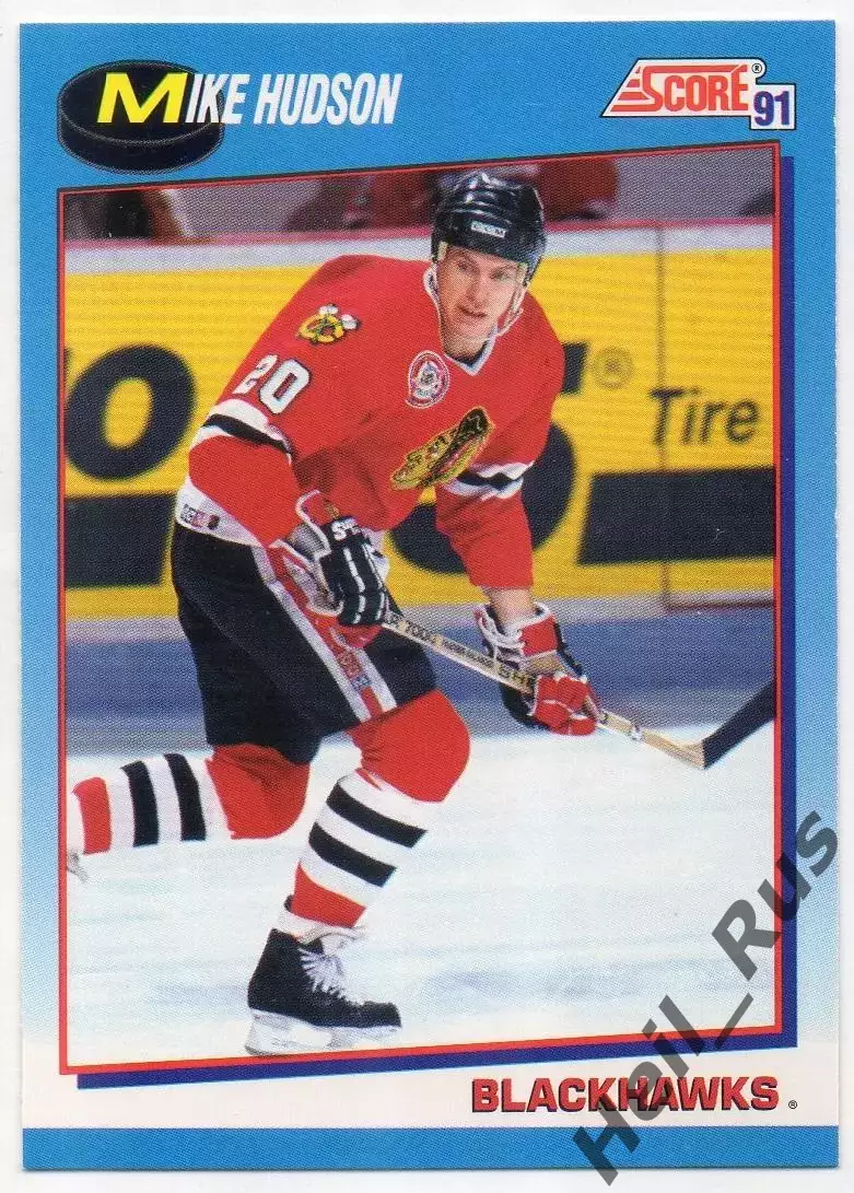Карточка Mike Hudson/Майк Хадсон (Chicago Blackhawks/Чикаго Блэкхокс) НХЛ/NHL