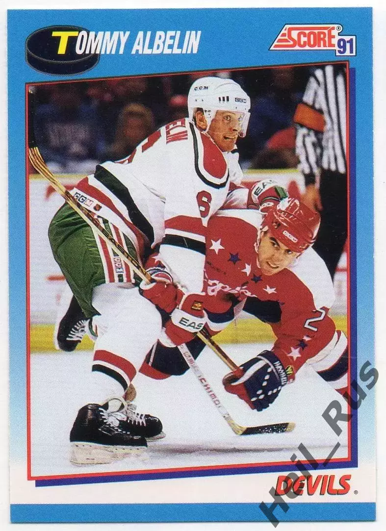Карточка T. Albelin/Томми Альбелин (New Jersey Devils/Нью-Джерси Девилз) НХЛ/NHL
