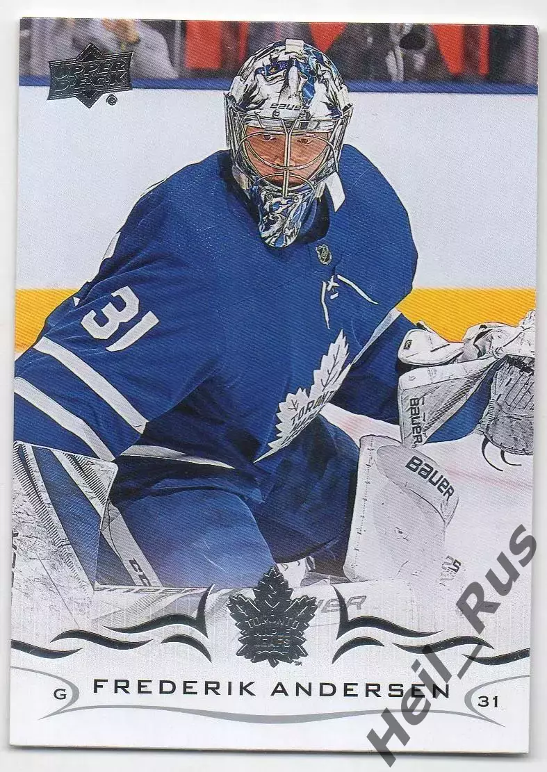 Карточка Frederik Andersen/Фредерик Андерсен Toronto Maple Leafs/Торонто NHL-НХЛ