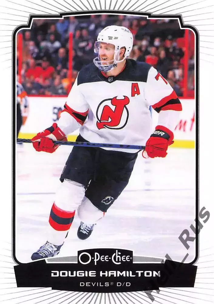 Карточка Hamilton/Дуги Хэмилтон (New Jersey Devils/Нью-Джерси Девилз) НХЛ/NHL
