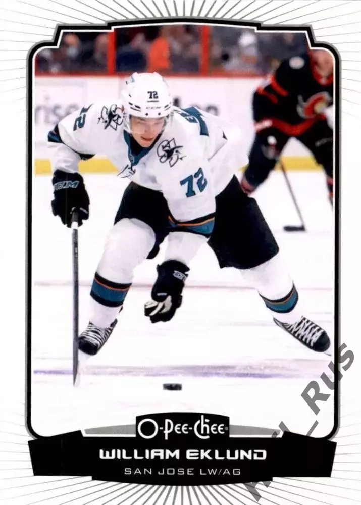 Карточка William Eklund/Вильям Эклунд (San Jose Sharks/Сан-Хосе Шаркс) НХЛ/NHL