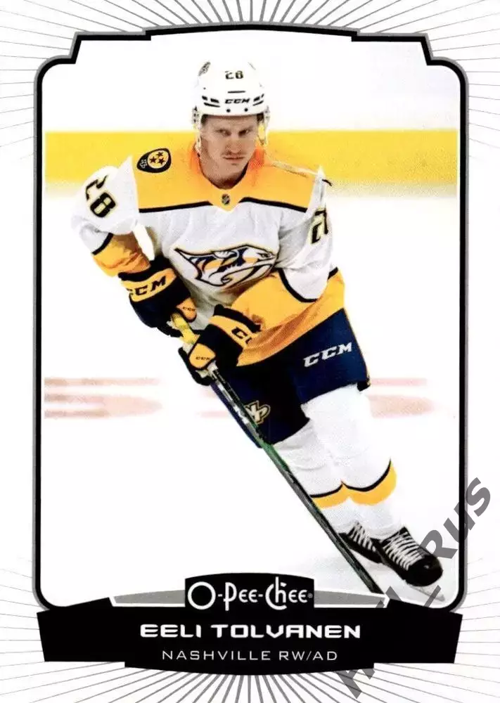 Карточка Эли Толванен Nashville Predators/Нэшвилл Предаторз, Йокерит НХЛ/NHL/КХЛ
