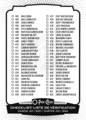 Хоккей; Карточка Checklist/Чеклист коллекции 2022-2023 O-Pee-Chee Hockey НХЛ/NHL
