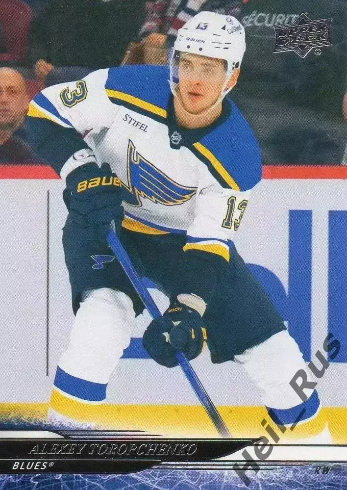 Карточка Алексей Торопченко Сент-Луис Блюз, Куньлунь, Динамо Москва НХЛ/NHL, КХЛ