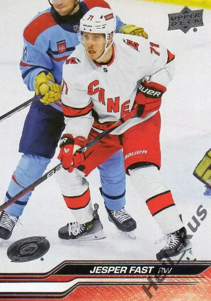 Карточка Jesper Fast/Йеспер Фаст Carolina Hurricanes/Каролина Харрикейнз НХЛ/NHL