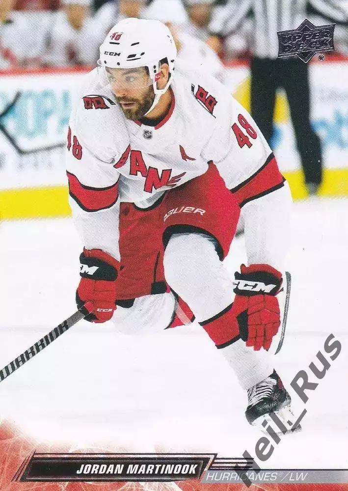Карточка Jordan Martinook/Джордан Мартинук Carolina Hurricanes/Каролина НХЛ/NHL