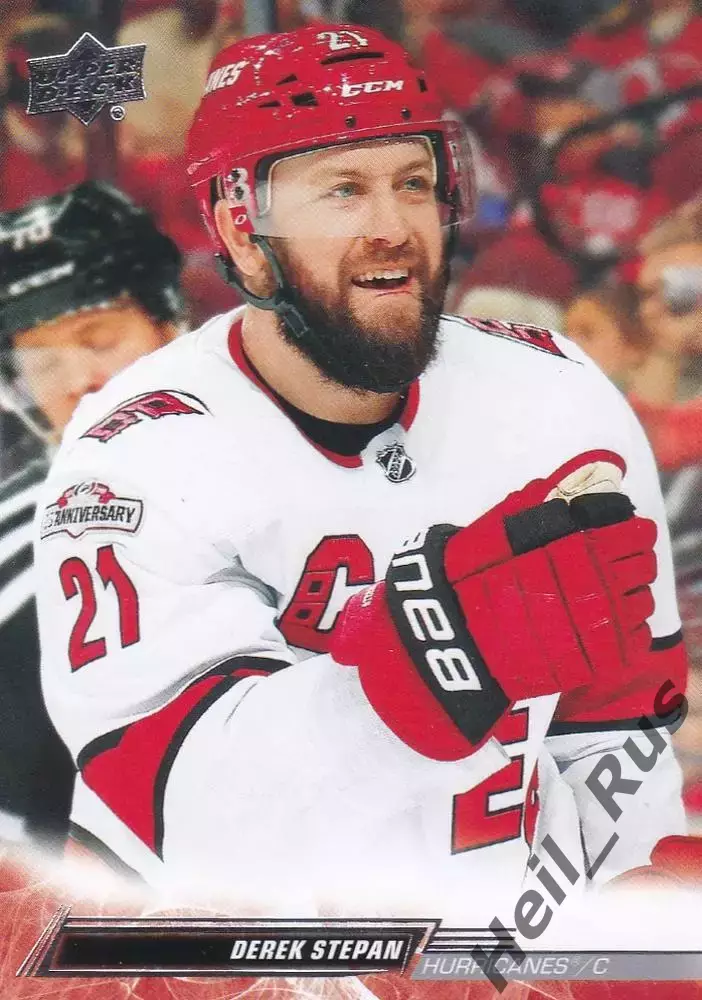 Хоккей. Карточка Derek Stepan/Дерек Степан Carolina Hurricanes/Каролина НХЛ/NHL