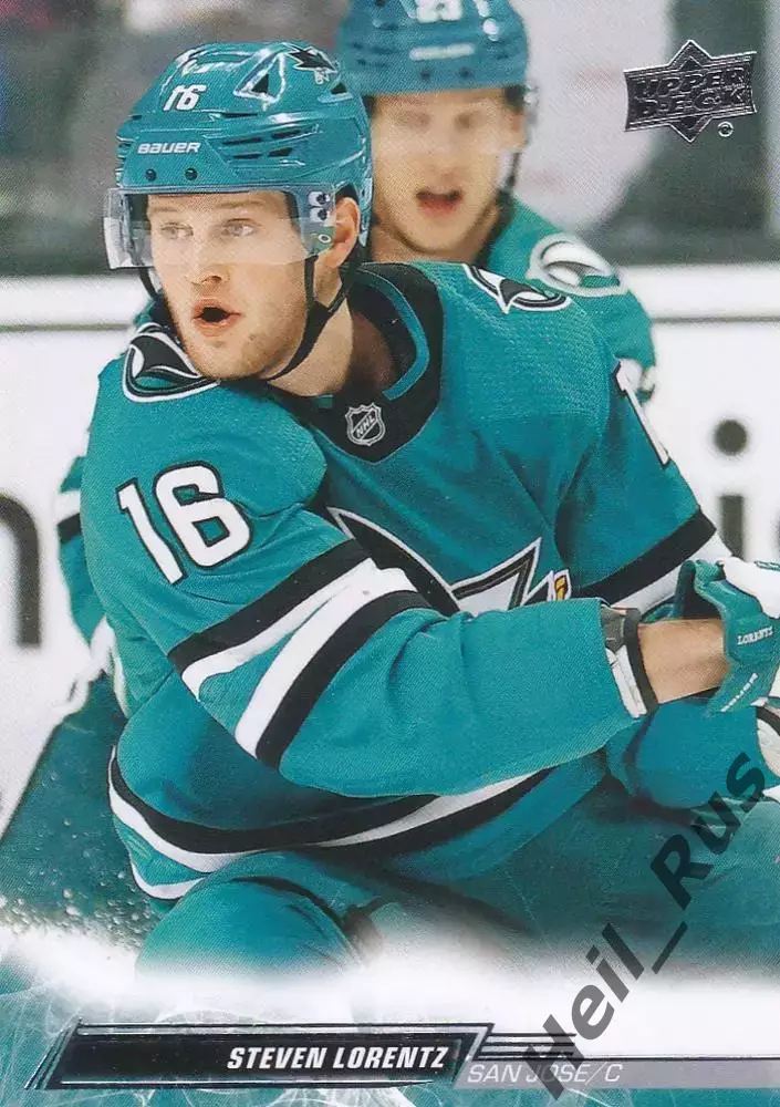 Карточка Steven Lorentz/Стивен Лоренц (San Jose Sharks/Сан-Хосе Шаркс) НХЛ/NHL