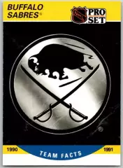 Хоккей. Карточка Логотип/Эмблема Buffalo Sabres/Баффало Сейбрз НХЛ/NHL 1990-1991