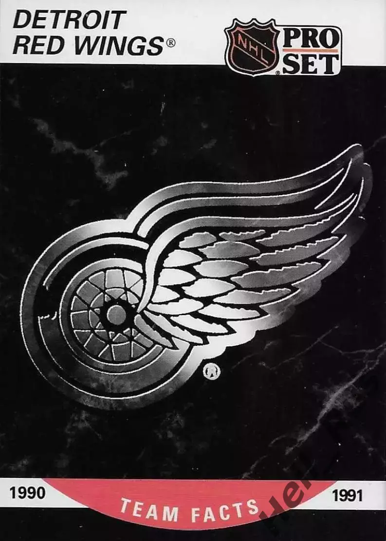 Хоккей. Карточка Логотип/Эмблема Detroit Red Wings/Детройт Ред Уингз НХЛ/NHL